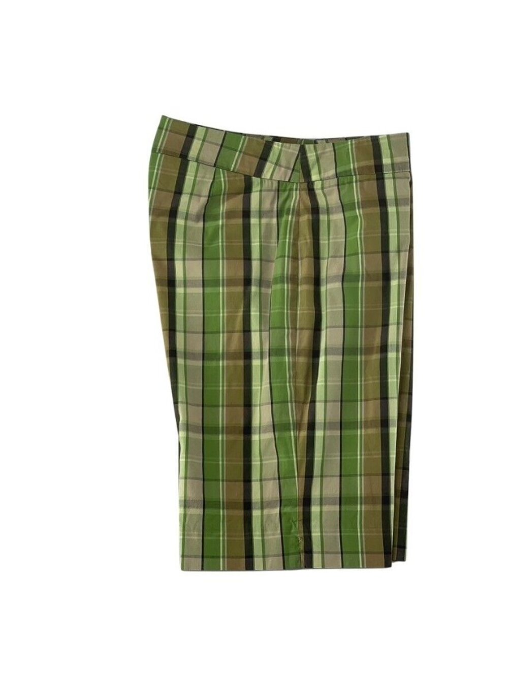 Jones New York Signature Womens Green Plaid Bermuda Shorts Size 10 - Picture 3 of 11
